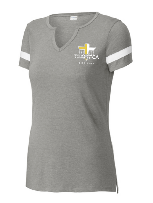 FCA Disc Golf Women’s Halftime Notch Neck Tee
