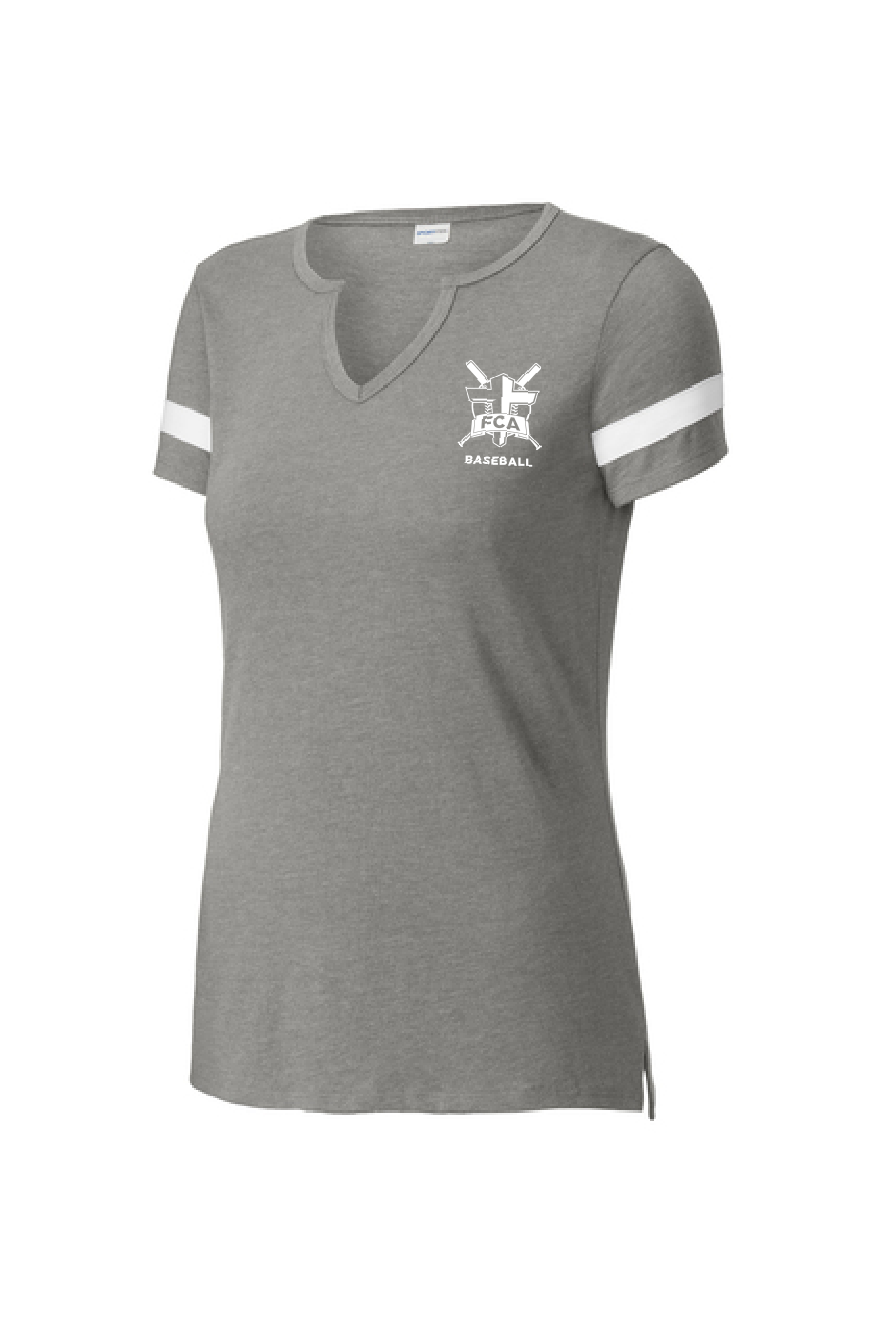 FCA Baseball Women’s Halftime Notch Neck Tee